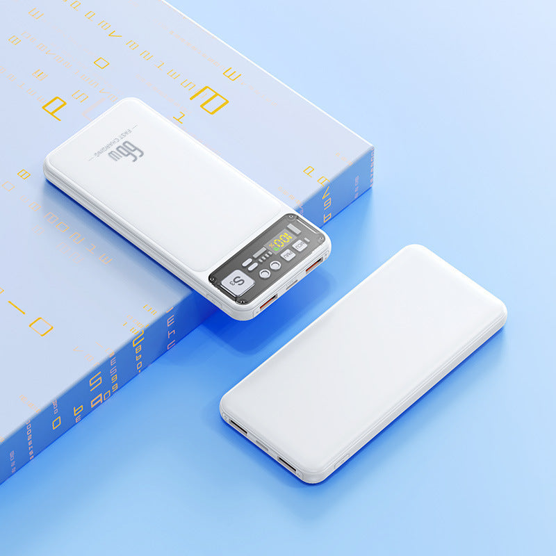 Power bank with integrated cable system and digital charging display Kalsten