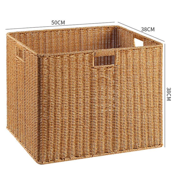 Handcrafted Rectangular Wicker Storage Bin Kalsten