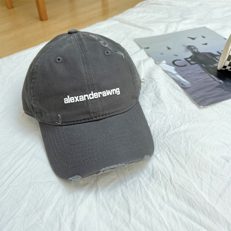 Unisex Distressed Cotton Baseball Cap Kalsten
