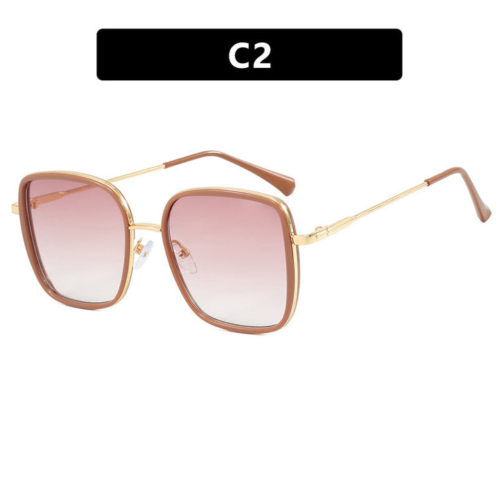 Women's oversized sunglasses with elegant metal frame and polarized lenses Kalsten