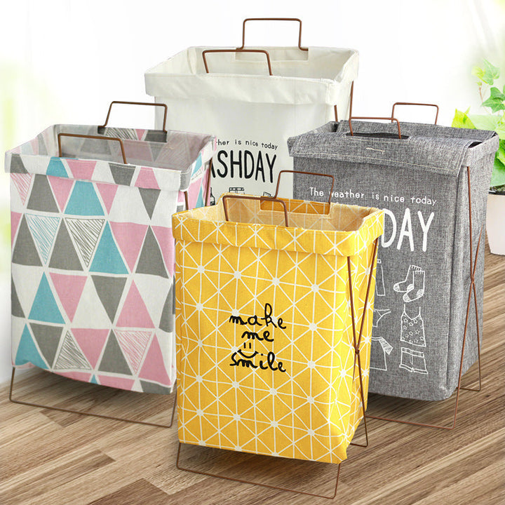 Decorative laundry basket with inspiring quotes Kalsten