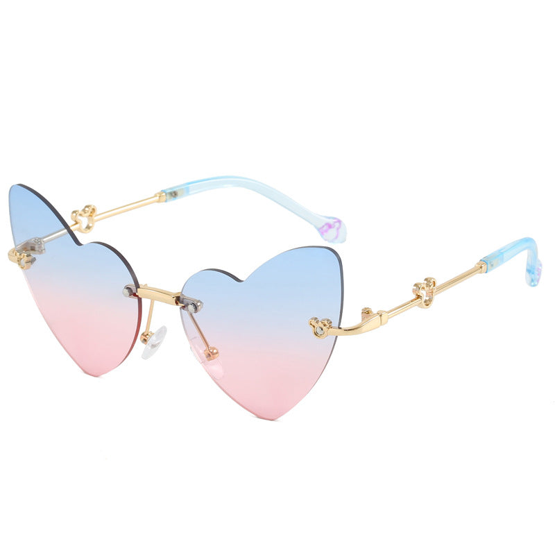 Women's Heart-Shaped Sunglasses with Embellished Frame Kalsten