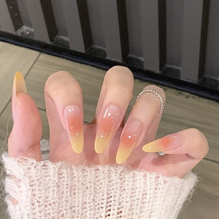 Acrylic nails with floral design and elegant tips Kalsten