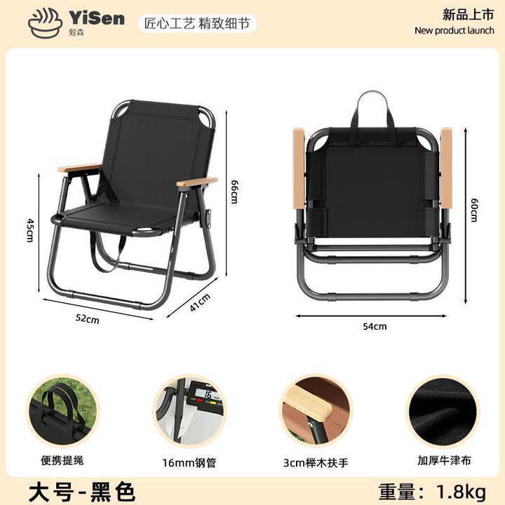 Women's Comfortable Folding Chair with Ergonomic Backrest and Stable Construction Kalsten