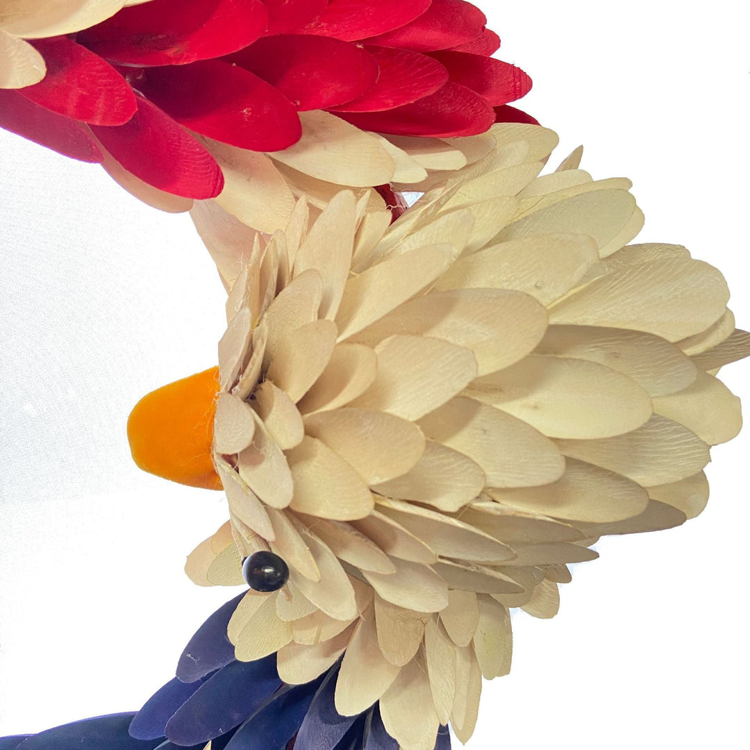 Unisex nan more patriotic door wreath with realistic eagle head and handcrafted wooden feathers Kalsten