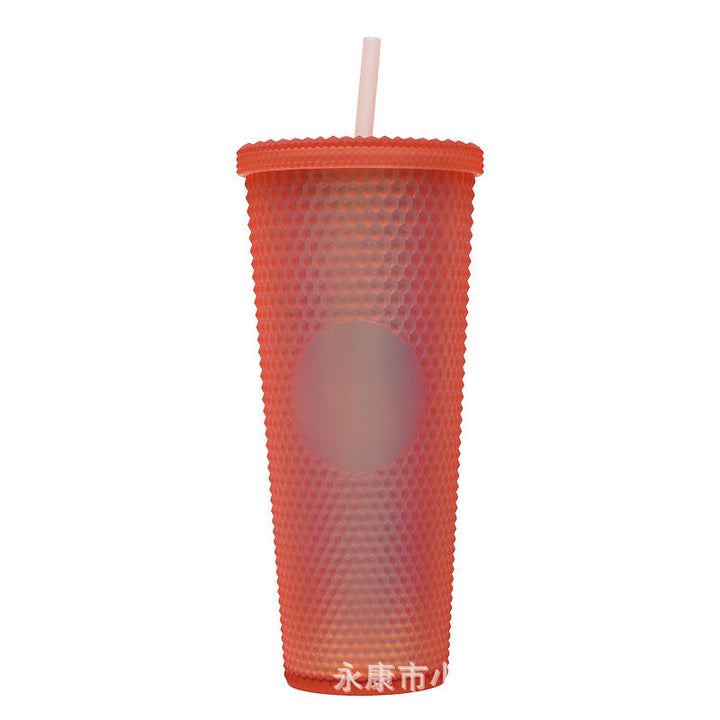 Ladies High-Quality Glitter Drinking Cup with Leak-Proof Lid and Integrated Straw Kalsten