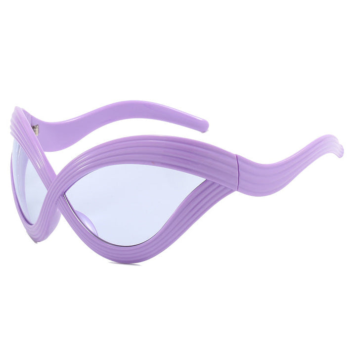 Women trendy designer sunglasses with curved frame Kalsten