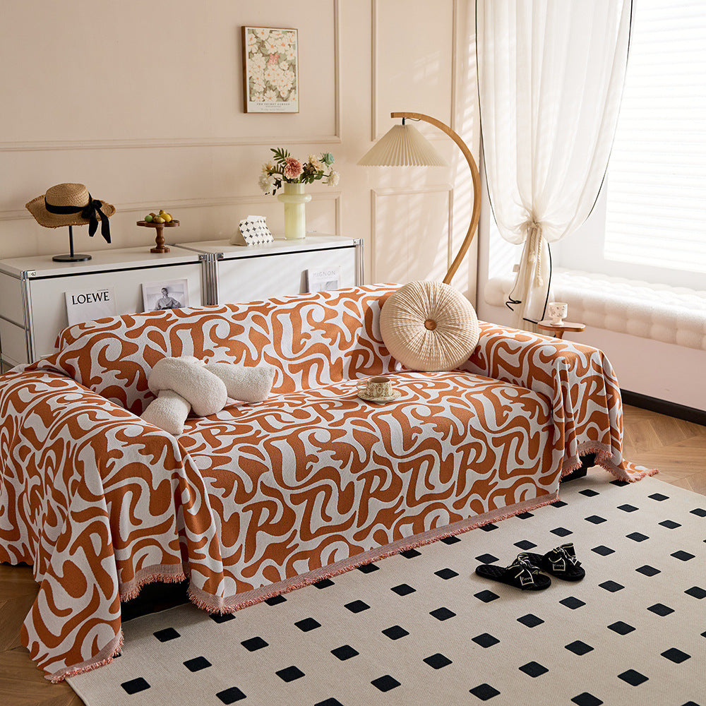 Cozy Abstract Patterned Sofa Throw Blanket