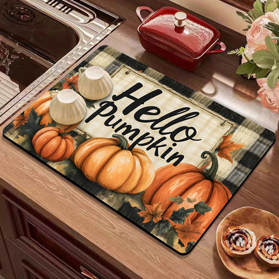 Festive Winter-Themed Kitchen Counter Mat Acalora