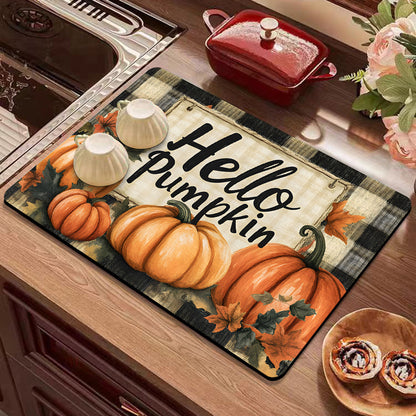 Festive Winter-Themed Kitchen Counter Mat Acalora