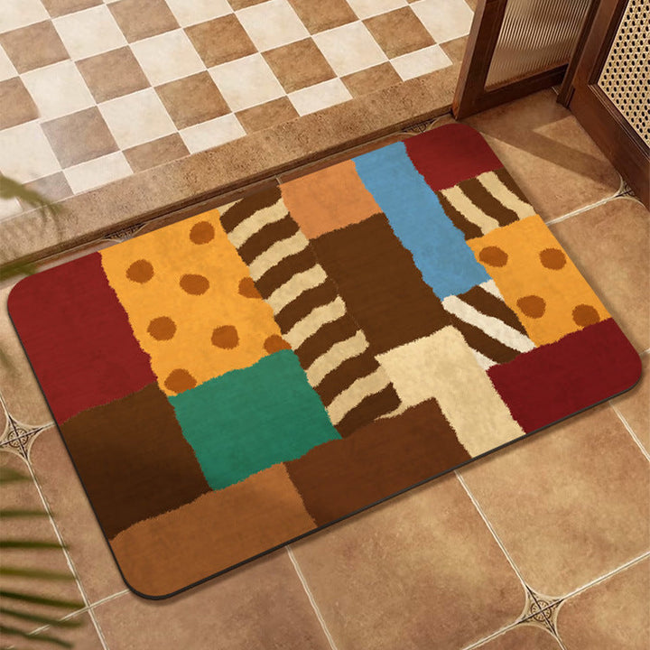 Colorful Patchwork Design Floor Mat Kalsten