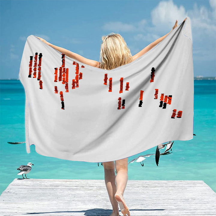 Beach towel with unique geographical motifs Kalsten