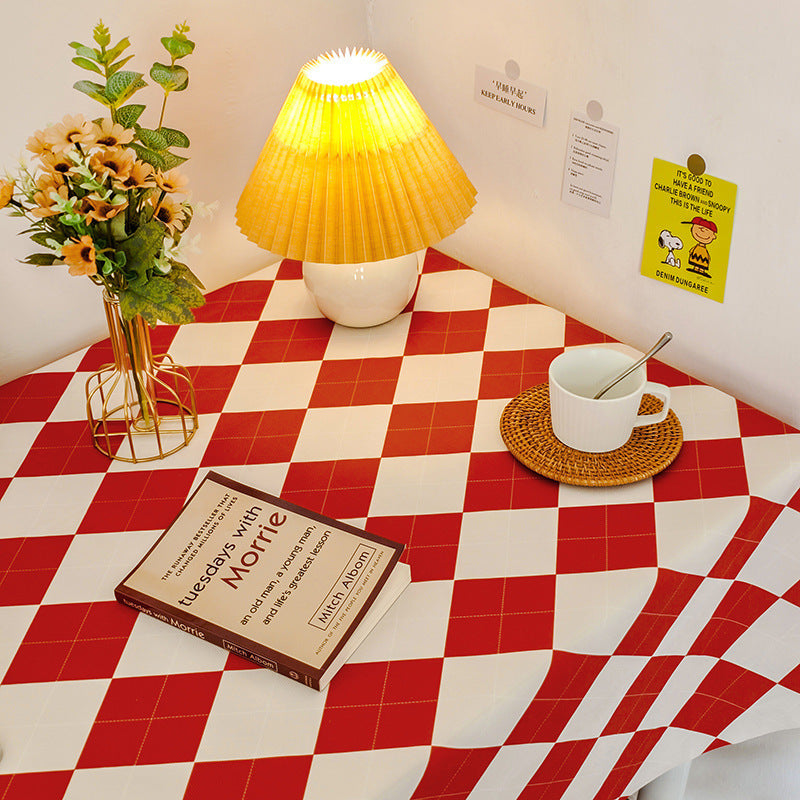 Decorative Checked Tablecloth