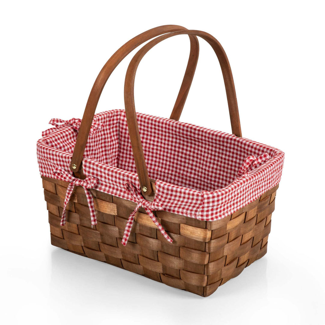 Women's basket with beautiful checked fabric lining Kalsten