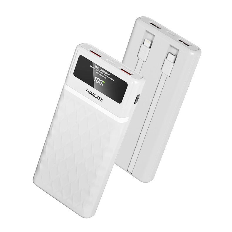 Multifunctional power bank with digital charging indicators and integrated cables Kalsten