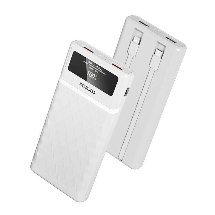 Multifunctional power bank with digital charging indicators and integrated cables Kalsten