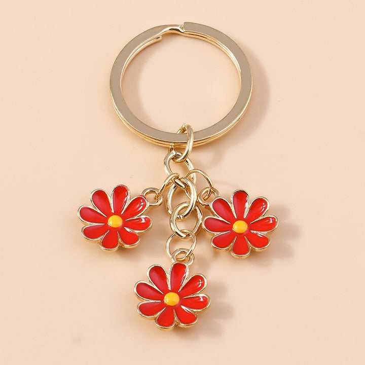 Keychain with Three Playful Daisies Kalsten