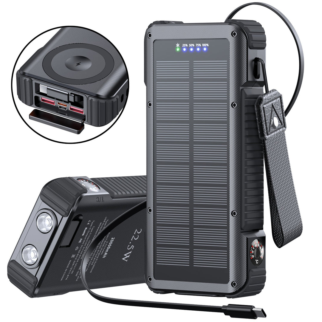 High-performance solar power bank with multifunctional connections and LED display Kalsten
