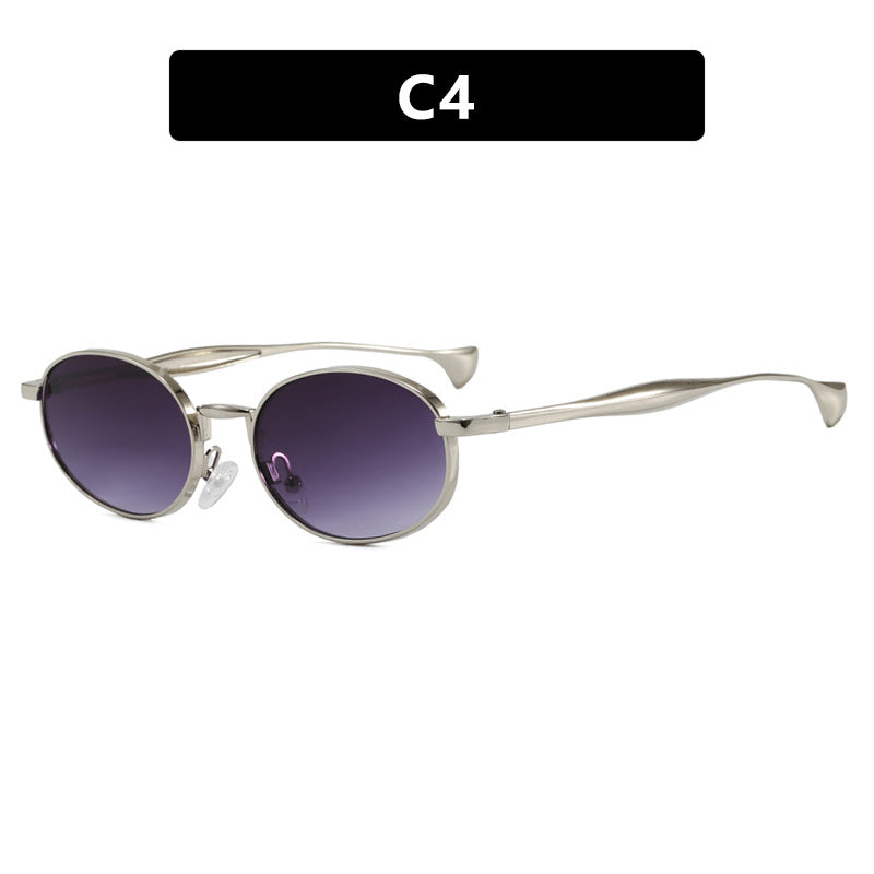 Women's robust round sunglasses with mirrored lenses Kalsten