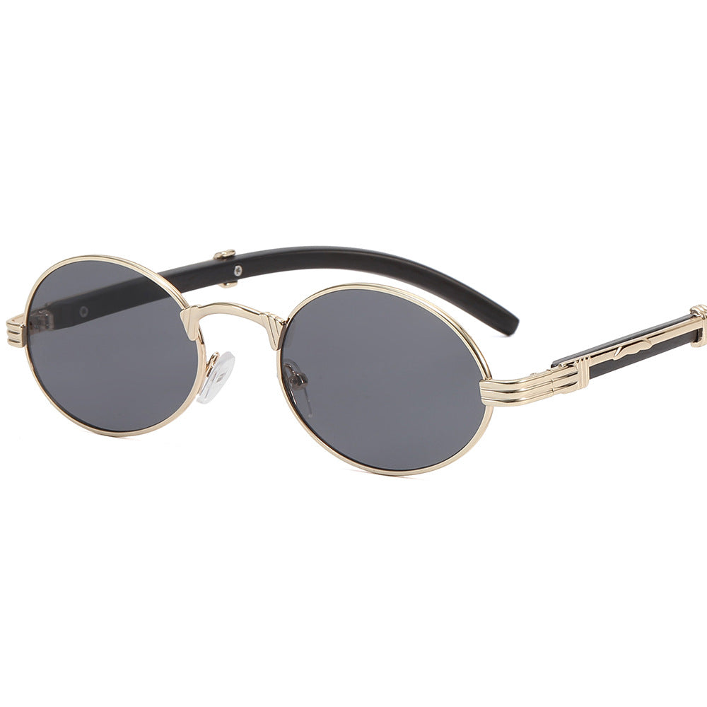Women's round designer sunglasses with innovative metal frame Kalsten