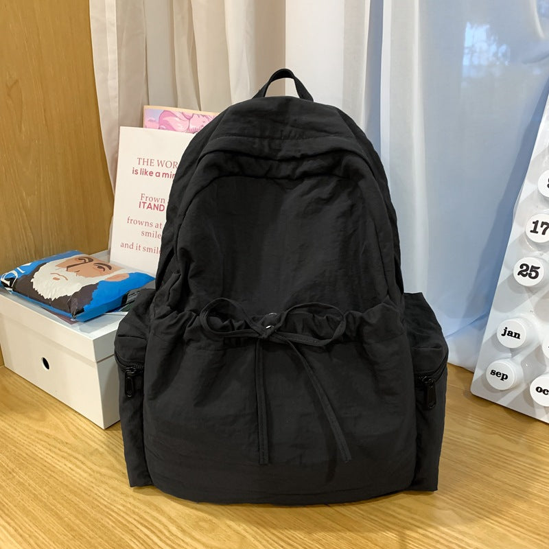 Casual Bow-Detail Everyday School Backpack