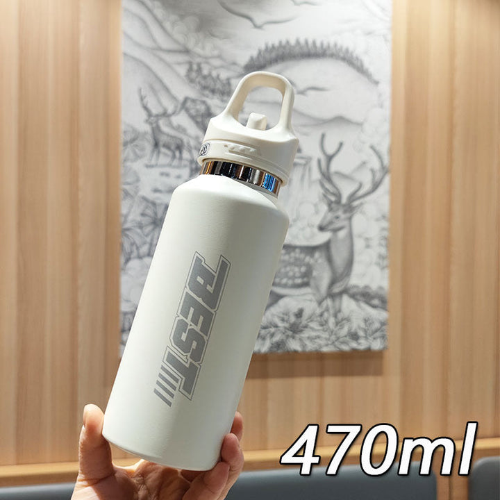 Women's sustainable stainless steel water bottle with leak-proof lid and handle Kalsten