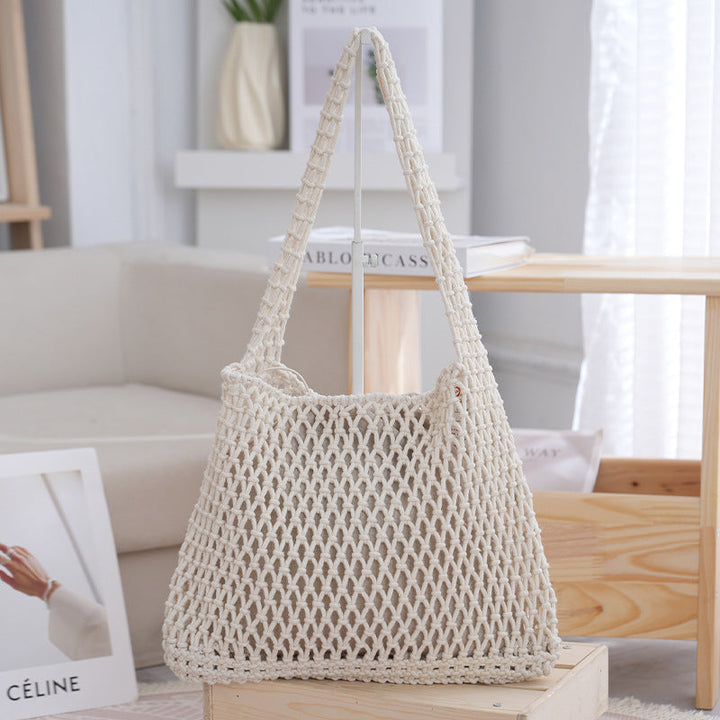 Handcrafted mesh bag made of natural material Kalsten