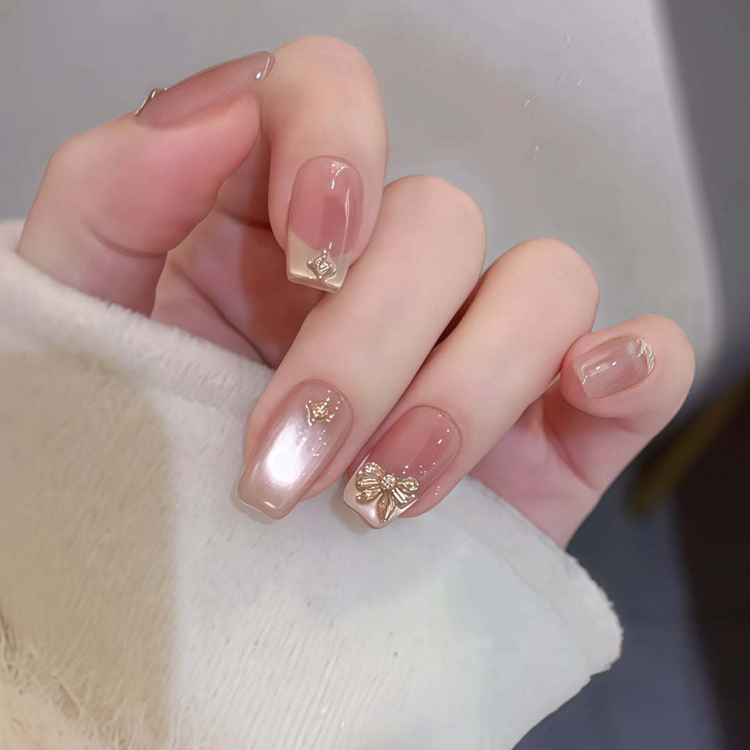 Artificial artificial nails with elegant glitter details Kalsten