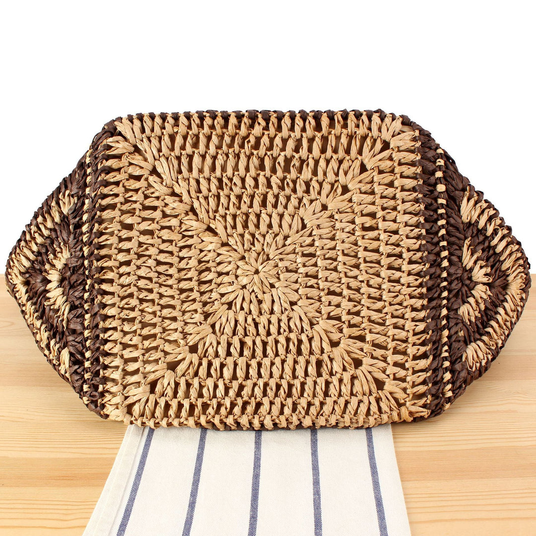 Large Beach Bag Made of Woven Bast Kalsten