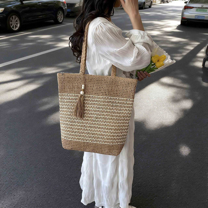 Elegant Woven Beach Bag Kalsten