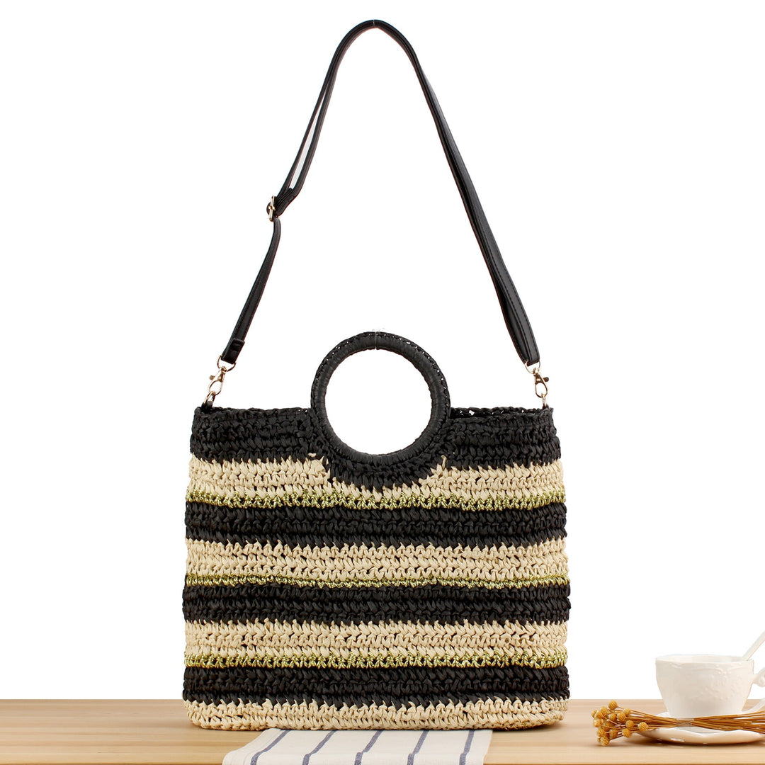 Fashionable basket bag with innovative round handle Kalsten