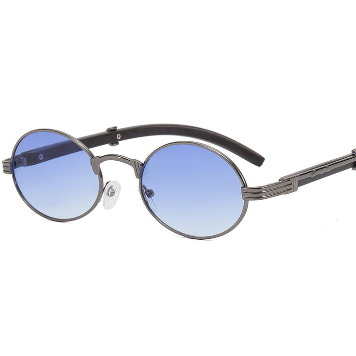 Women's round designer sunglasses with innovative metal frame Kalsten