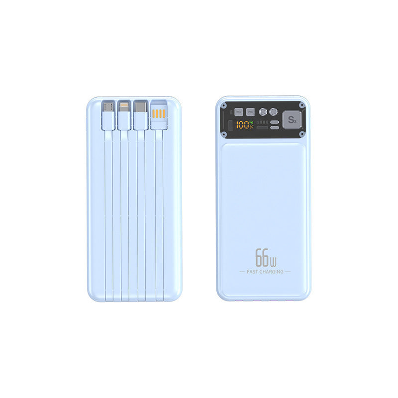 Power bank with integrated cable system and digital charging display Kalsten
