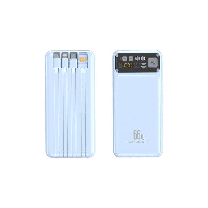 Power bank with integrated cable system and digital charging display Kalsten