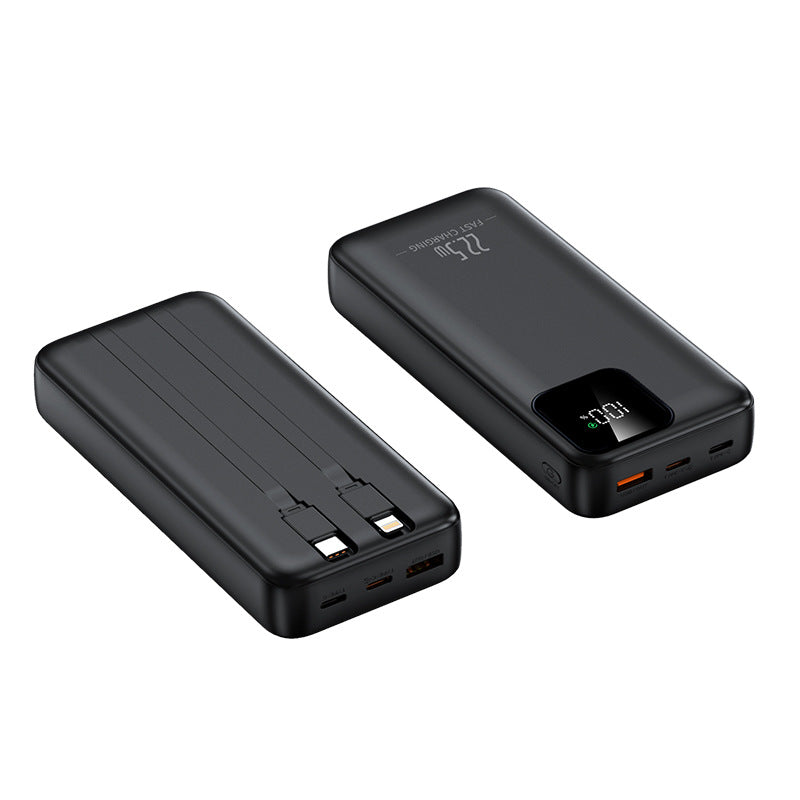 Power bank with integrated charging cables and digital charging display Kalsten