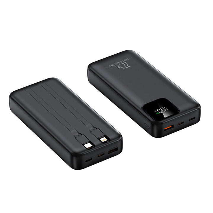 Power bank with integrated charging cables and digital charging display Kalsten