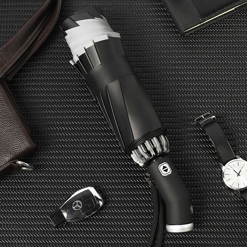 Women's automatic folding umbrella with LED lighting and wind resistance Kalsten