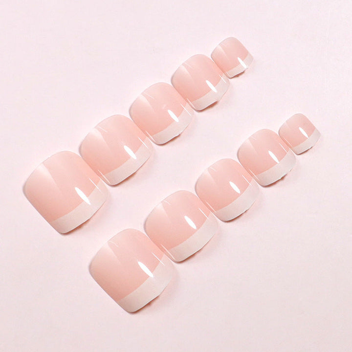 Premium Glossy French Tip Press-On Nail Set Kalsten