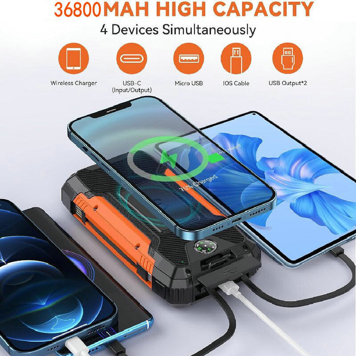 Robust Solar Power Bank with Multifunctional Charging Port Kalsten