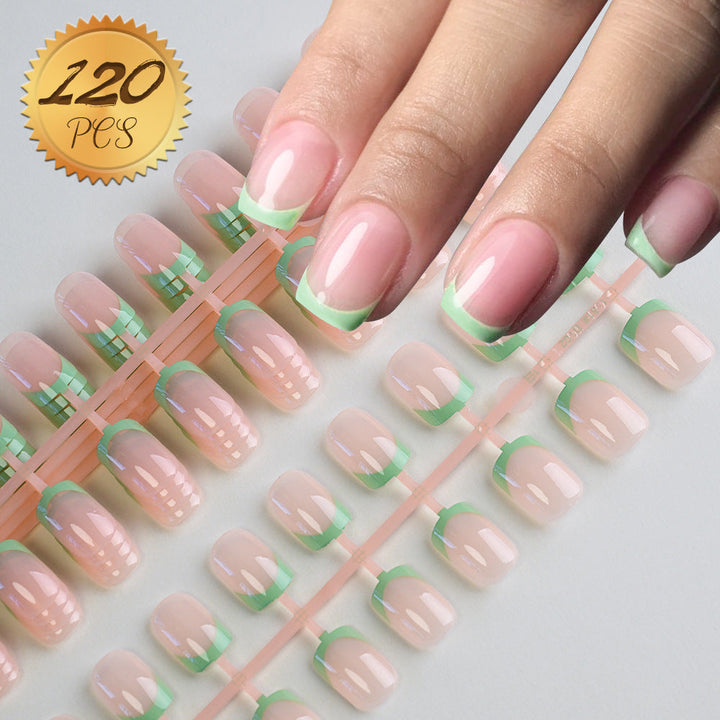 Decorative French Tip Press-On Nail Set Kalsten