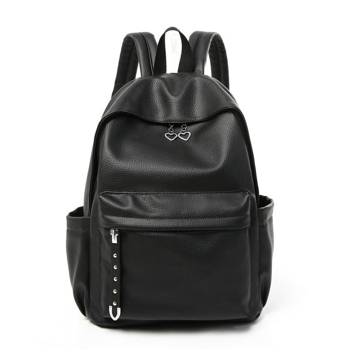 Contemporary Textured Leather School Backpack Kalsten
