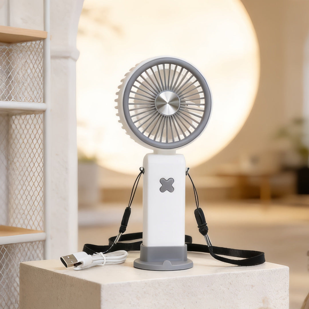 Ladies Portable Hand Fan with USB Connection and Flexible Carrying System Kalsten
