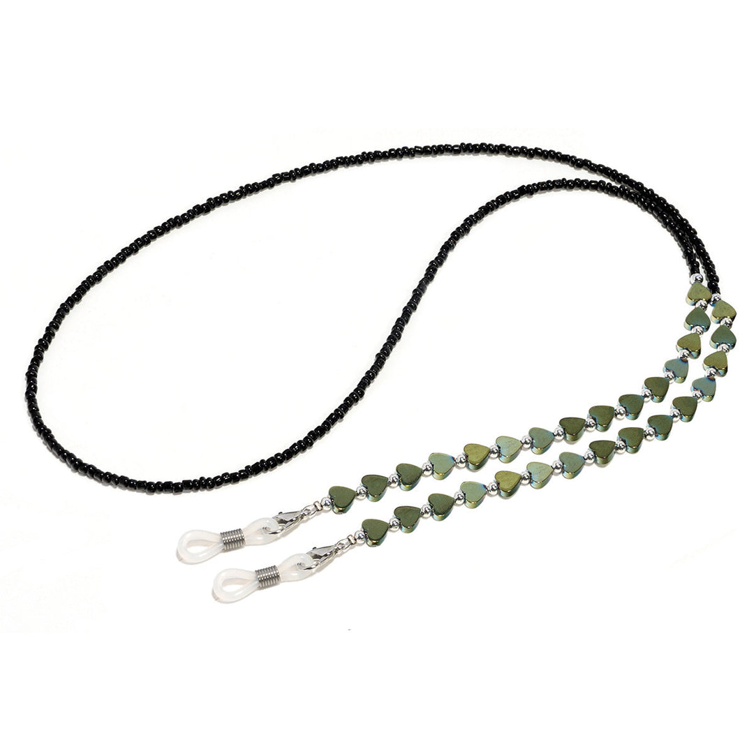Heart-Shaped Beaded Eyewear Chain Kalsten