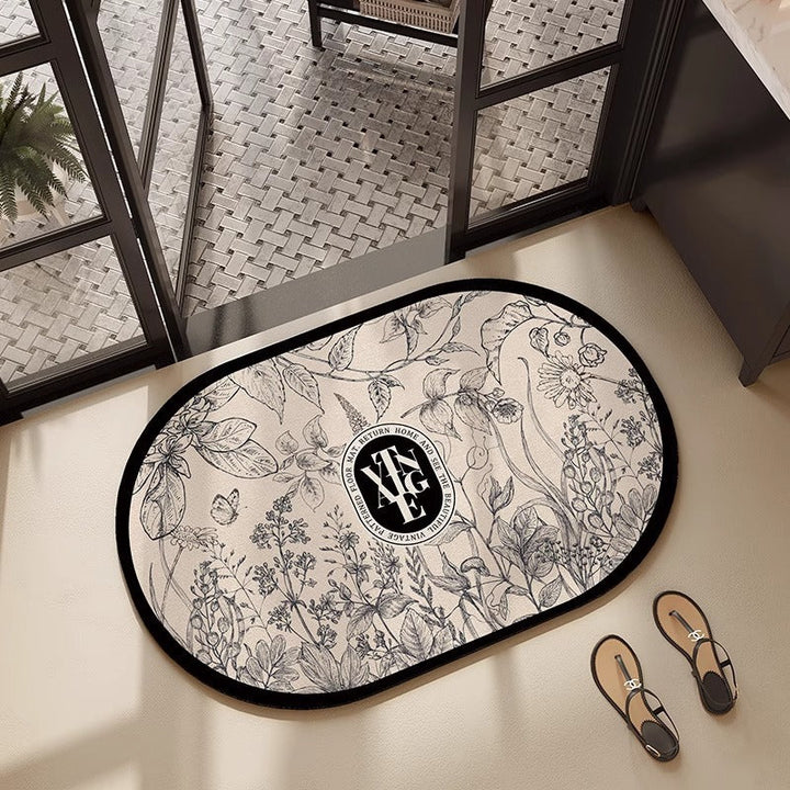 Floral Embroidered Bath Mat Kalsten