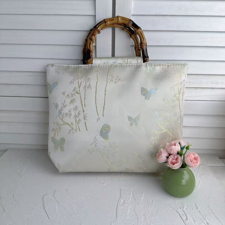 High-quality cotton tote bag with bamboo handles Kalsten