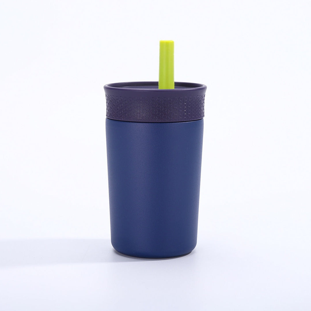 Women insulated coffee cup with integrated straw Kalsten
