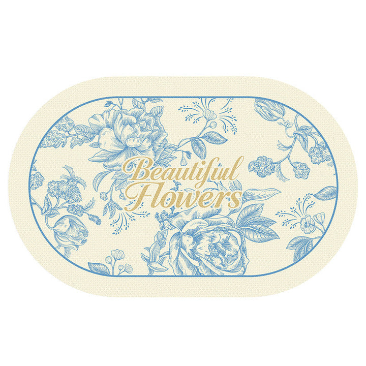 Floral Mosaic Bathroom Mat Kalsten