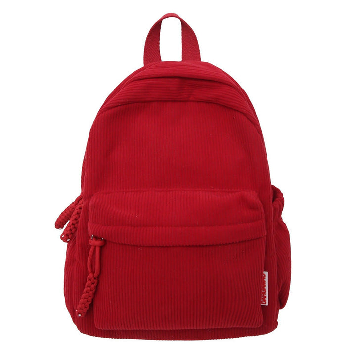 Corduroy Textured Mini School Backpack Kalsten