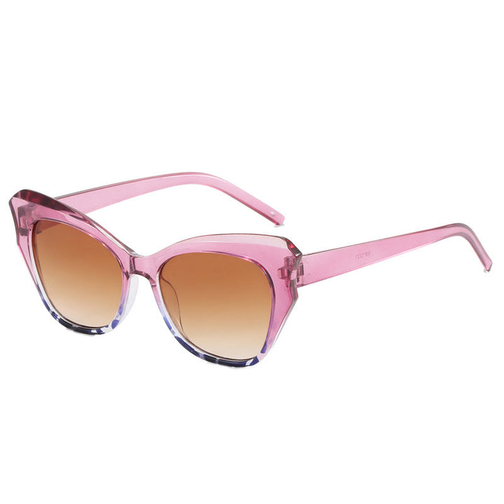 Women's Cat-Eye Sunglasses with Extravagant Mirror Design Kalsten