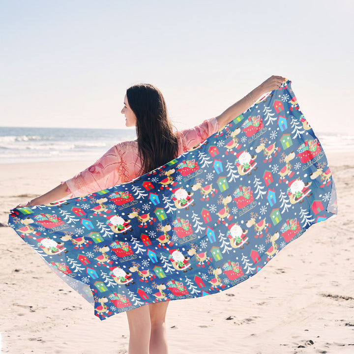 Light beach towel with creative jellyfish motif Kalsten